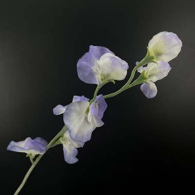 SunMade Ziemeļu zirņu ziedu zars Zīds Mākslīgie Ziedi Kāzu Mājas Noformējums Līgavas Pušķis Flores Artificales Violeta Flore