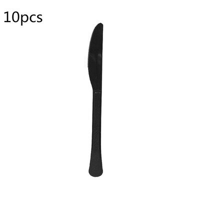 Plastmasas vienreizējās lietošanas dakšiņas Naži Karotes Sarkana Zila Rozā Zaļa Purpursarkana Galda piederumu Komplekts Kāzu dzimšanas dienas jubilejas ballītes piederumiem