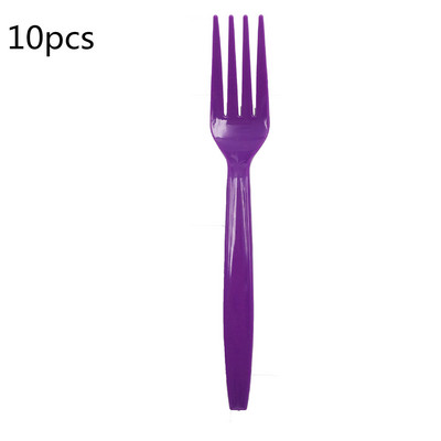 Plastmasas vienreizējās lietošanas dakšiņas Naži Karotes Sarkana Zila Rozā Zaļa Purpursarkana Galda piederumu Komplekts Kāzu dzimšanas dienas jubilejas ballītes piederumiem