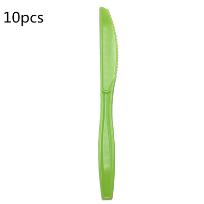 Plastmasas vienreizējās lietošanas dakšiņas Naži Karotes Sarkana Zila Rozā Zaļa Purpursarkana Galda piederumu Komplekts Kāzu dzimšanas dienas jubilejas ballītes piederumiem