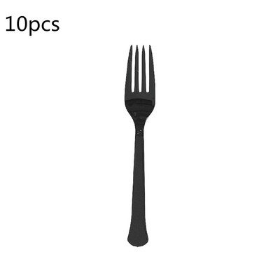 Plastmasas vienreizējās lietošanas dakšiņas Naži Karotes Sarkana Zila Rozā Zaļa Purpursarkana Galda piederumu Komplekts Kāzu dzimšanas dienas jubilejas ballītes piederumiem