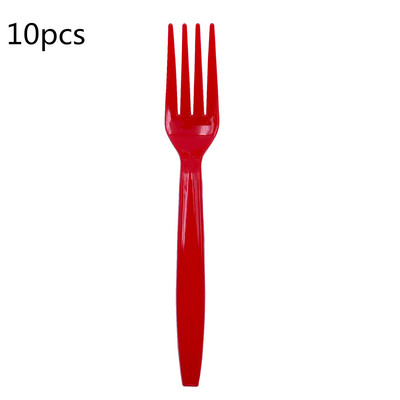 Plastmasas vienreizējās lietošanas dakšiņas Naži Karotes Sarkana Zila Rozā Zaļa Purpursarkana Galda piederumu Komplekts Kāzu dzimšanas dienas jubilejas ballītes piederumiem