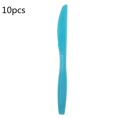 Plastmasas vienreizējās lietošanas dakšiņas Naži Karotes Sarkana Zila Rozā Zaļa Purpursarkana Galda piederumu Komplekts Kāzu dzimšanas dienas jubilejas ballītes piederumiem