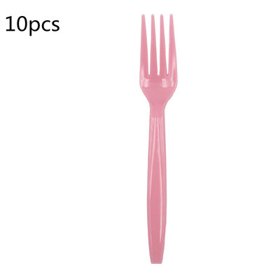 Plastmasas vienreizējās lietošanas dakšiņas Naži Karotes Sarkana Zila Rozā Zaļa Purpursarkana Galda piederumu Komplekts Kāzu dzimšanas dienas jubilejas ballītes piederumiem