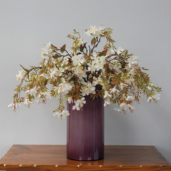Όμορφα λουλούδια Begonia κλαδί από μετάξι τεχνητά λουλούδια για φθινοπωρινή διακόσμηση τραπεζιού σπιτιού φωτογραφικά σκηνικά γάμου στο εμπορικό κέντρο