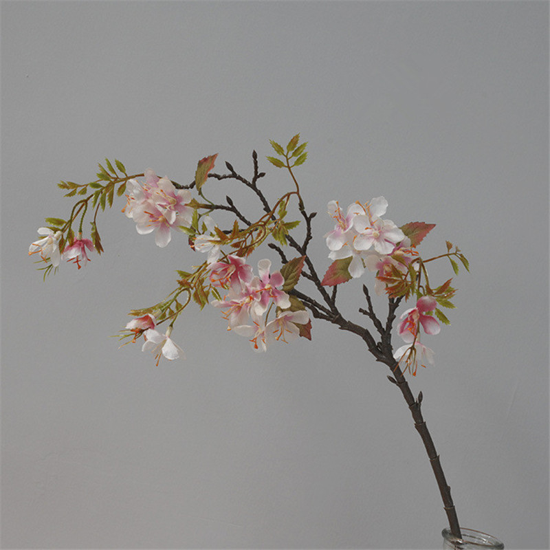 Skaisti Begonijas ziedu zaru zīda mākslīgie ziedi mājas galda rudens dekorēšanai iepirkšanās centra kāzu foto rekvizīti