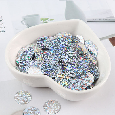 Jauni PVC plakani, apaļi vaļīgi fliteri, 10 g/soma Pailletes, šūšanas amatniecības piederumi apģērbam Lentejuelas Para Coser