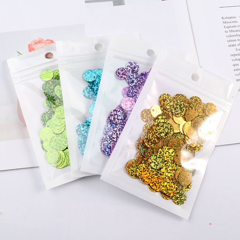 Jauni PVC plakani, apaļi vaļīgi fliteri, 10 g/soma Pailletes, šūšanas amatniecības piederumi apģērbam Lentejuelas Para Coser