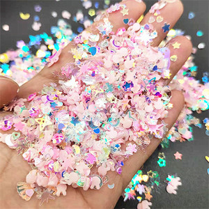 Luminous Mix Star Heart Shell Flower Gillter sequins amatniecībai Paillettes Nail Art Dekorācijas Sequin DIY konfeti aksesuāri