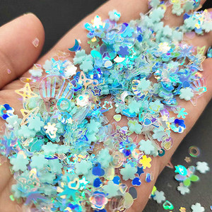 Luminous Mix Star Heart Shell Flower Gillter sequins amatniecībai Paillettes Nail Art Dekorācijas Sequin DIY konfeti aksesuāri