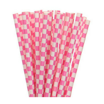 25 τμχ/παρτίδα Ροζ χάρτινα καλαμάκια για μωρό ντους Γαμήλιο πάρτι γενεθλίων Cupcake Flags Διακόσμηση Προμήθειες Χαρτί καλαμάκια πόσιμου