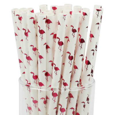 25gab/partija Rozā papīra salmiņi bērnu dušai kāzu ballītei dzimšanas dienas kūciņu karogi dekorēšanas piederumi papīra dzeršanas salmiņi