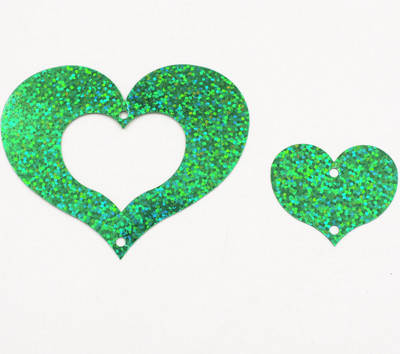 20 gab./partijas kombinācija sirds vizuļa PVC plakanie paletes ar 2 caurumu fliteriem DIY kāzu ballīšu šūšanas amatniecības Lentejuelas aksesuāri