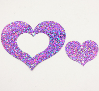 20 gab./partijas kombinācija sirds vizuļa PVC plakanie paletes ar 2 caurumu fliteriem DIY kāzu ballīšu šūšanas amatniecības Lentejuelas aksesuāri