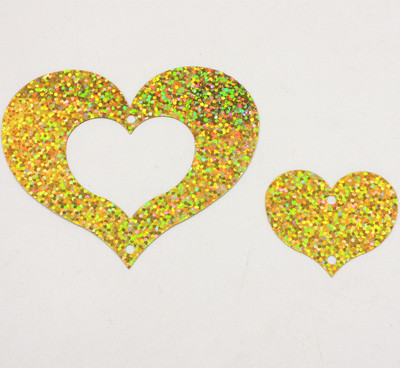 20 gab./partijas kombinācija sirds vizuļa PVC plakanie paletes ar 2 caurumu fliteriem DIY kāzu ballīšu šūšanas amatniecības Lentejuelas aksesuāri
