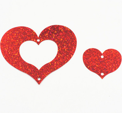 20 gab./partijas kombinācija sirds vizuļa PVC plakanie paletes ar 2 caurumu fliteriem DIY kāzu ballīšu šūšanas amatniecības Lentejuelas aksesuāri