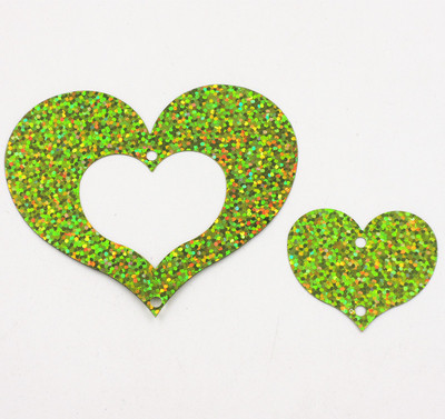 20 gab./partijas kombinācija sirds vizuļa PVC plakanie paletes ar 2 caurumu fliteriem DIY kāzu ballīšu šūšanas amatniecības Lentejuelas aksesuāri