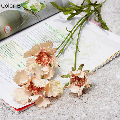 3 galviņas Pinnacle ziedu zars Mākslīgie ziedi mājas dārzam Dekorācija dekoratīva Simulācija zīda ziedi viltots zieds