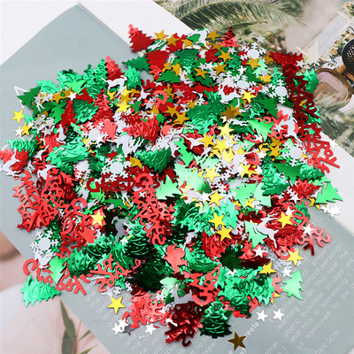 10-20g Коледа Направи си сам с пайети Elk Christmas Tree Pattern Многоразмерен материал за шиене на облекло Аксесоари за нокти Art Decoration