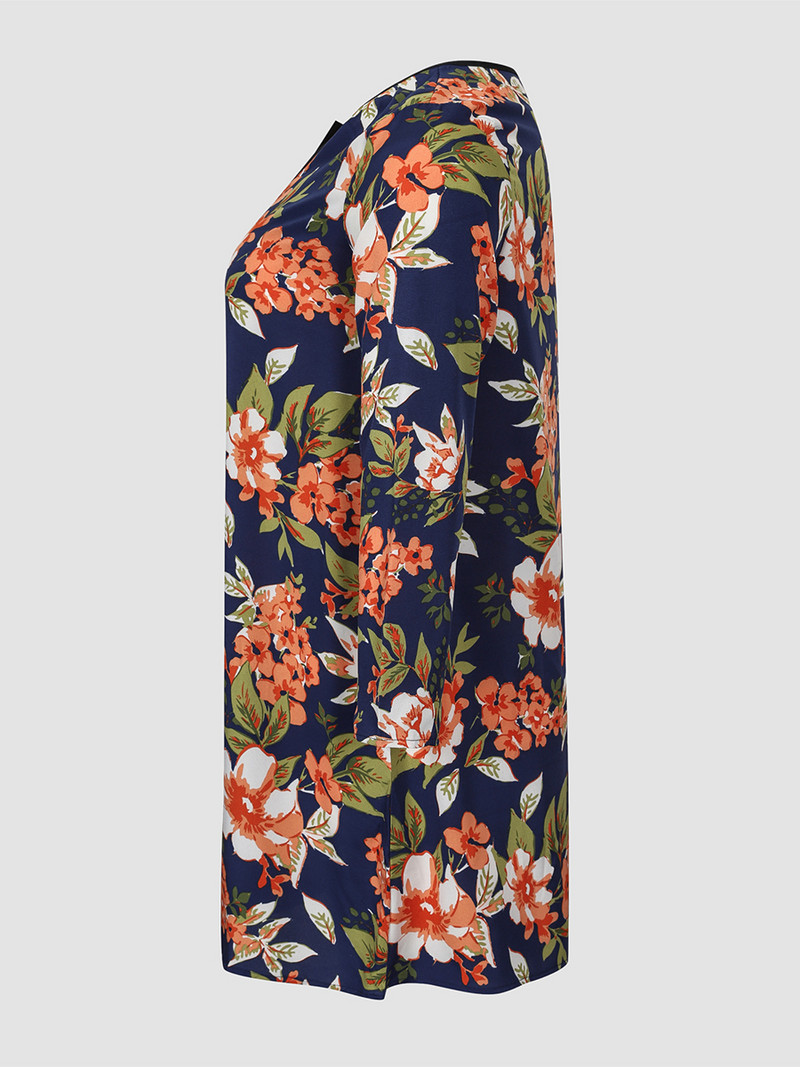 Finjani estélyi ruhák 2022 nagy méretű Allover Rose Print egyenletes ruha Elegáns kínai stílusú alkalmi ruha