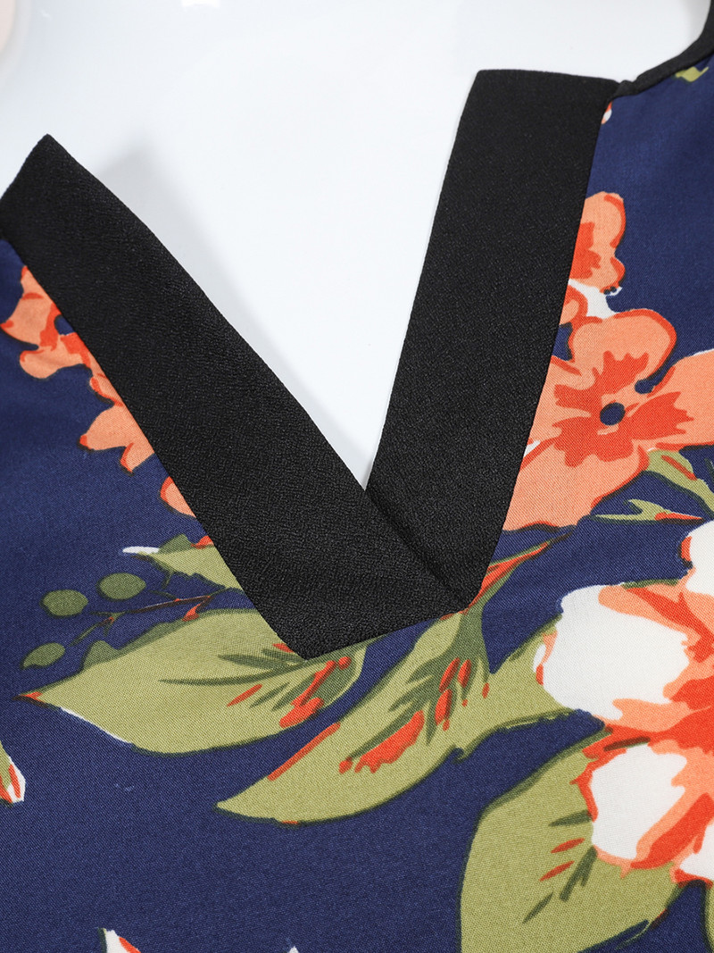 Finjani estélyi ruhák 2022 nagy méretű Allover Rose Print egyenletes ruha Elegáns kínai stílusú alkalmi ruha