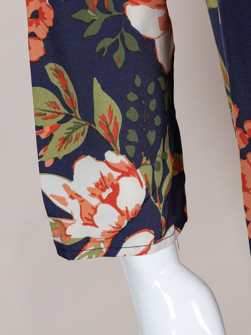 Finjani estélyi ruhák 2022 nagy méretű Allover Rose Print egyenletes ruha Elegáns kínai stílusú alkalmi ruha