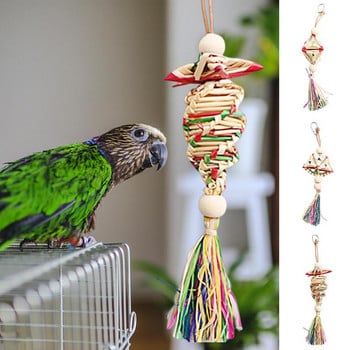 Parrot Toy Bird Perch Chewing Toy Parakeet Toy Bird Shredded Paper Bird Cage Accessories For Lovebird Conure Budgies Parrotlet