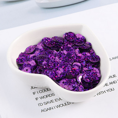 360 gab./partija 8 mm kauss lāzera fliteris Hologrammas krāsa Apaļa, vaļīga flitera Pailletes Šūšana Kāzu amatniecība, Sieviešu apģērbu aksesuāri