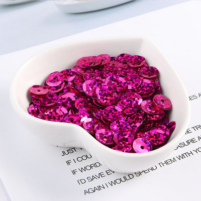 360 gab./partija 8 mm kauss lāzera fliteris Hologrammas krāsa Apaļa, vaļīga flitera Pailletes Šūšana Kāzu amatniecība, Sieviešu apģērbu aksesuāri