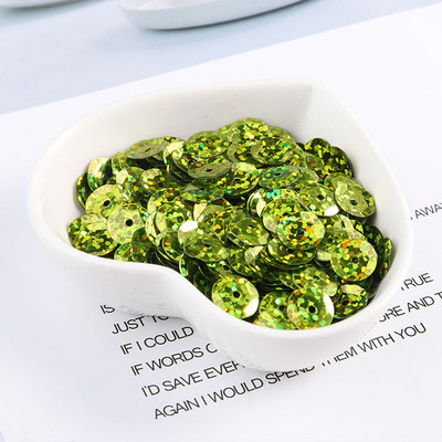 360 gab./partija 8 mm kauss lāzera fliteris Hologrammas krāsa Apaļa, vaļīga flitera Pailletes Šūšana Kāzu amatniecība, Sieviešu apģērbu aksesuāri