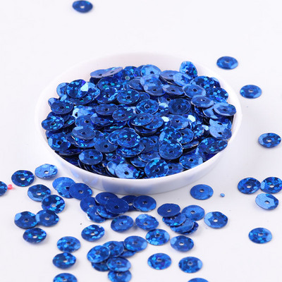 360 gab./partija 8 mm kauss lāzera fliteris Hologrammas krāsa Apaļa, vaļīga flitera Pailletes Šūšana Kāzu amatniecība, Sieviešu apģērbu aksesuāri