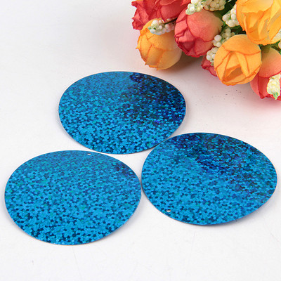 Παιλέτα 50mm Μεγάλες στρογγυλές παγιέτες λέιζερ 5cm PVC Flat Loose Sequin Paillette Ράψιμο Πανί Γάμου Υλικό Lentejuelas 10g