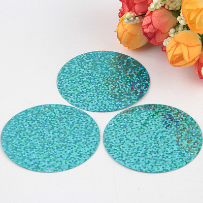 Παιλέτα 50mm Μεγάλες στρογγυλές παγιέτες λέιζερ 5cm PVC Flat Loose Sequin Paillette Ράψιμο Πανί Γάμου Υλικό Lentejuelas 10g