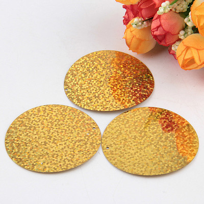Παιλέτα 50mm Μεγάλες στρογγυλές παγιέτες λέιζερ 5cm PVC Flat Loose Sequin Paillette Ράψιμο Πανί Γάμου Υλικό Lentejuelas 10g