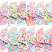 10 g Mix Sequins Macaron Flower Snowflake Star vaļīgs sequin amatniecībai Nail Art Glitter Paillettes DIY konfeti aksesuāri