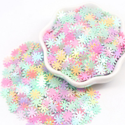 10 g Mix Sequins Macaron Flower Snowflake Star vaļīgs sequin amatniecībai Nail Art Glitter Paillettes DIY konfeti aksesuāri