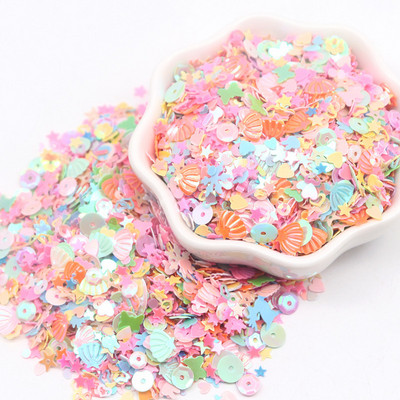 10 g Mix Sequins Macaron Flower Snowflake Star vaļīgs sequin amatniecībai Nail Art Glitter Paillettes DIY konfeti aksesuāri