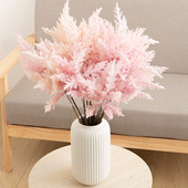 50 cm mākslīgais zieds, pieneņu sārtums kāzu ballītes noformējums, pušķis istabas darbvirsmas izkārtojums, DIY viltus ziedu pampas zāle