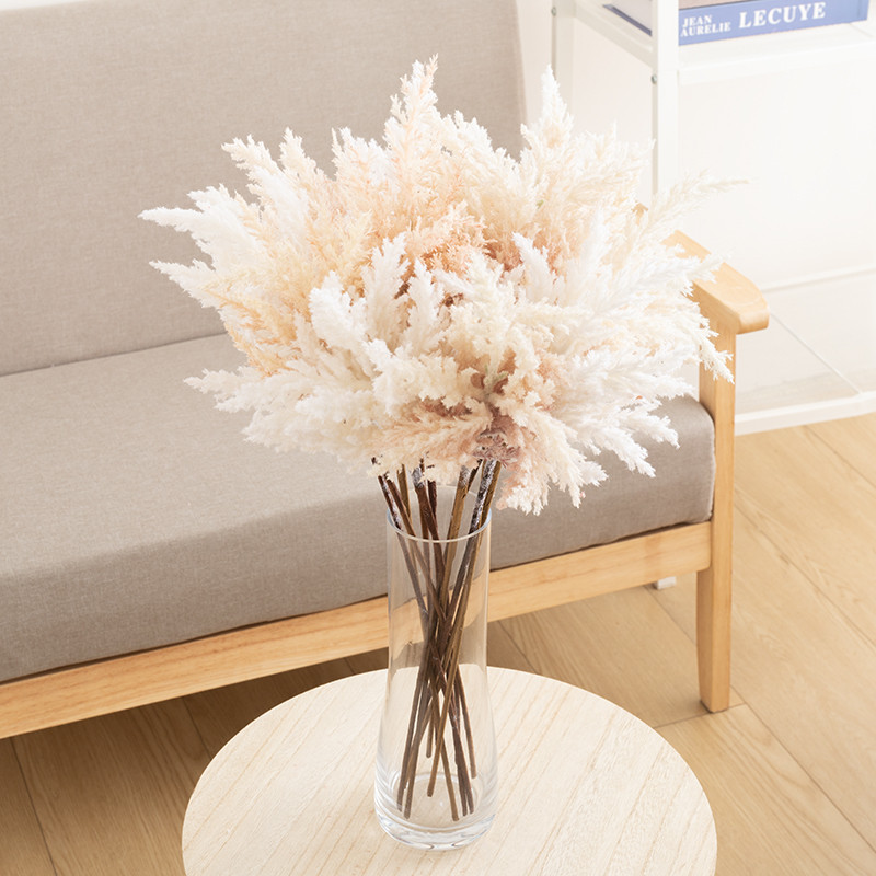 50 cm mākslīgais zieds, pieneņu sārtums kāzu ballītes noformējums, pušķis istabas darbvirsmas izkārtojums, DIY viltus ziedu pampas zāle