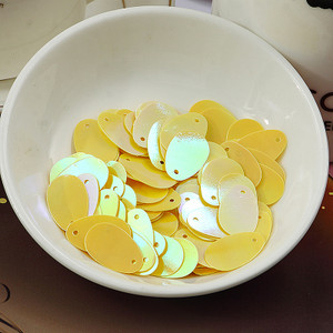 100db 12*20mm ovális tojás alakú lapos flitterek PVC paillettes táncruházat varrás kézműves női barkács ruha Lentejuelas kiegészítők