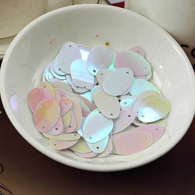 100db 12*20mm ovális tojás alakú lapos flitterek PVC paillettes táncruházat varrás kézműves női barkács ruha Lentejuelas kiegészítők