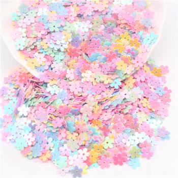 6mm Flat Plum Blossom Flower Sequins Paillettes Sewing Craft Glitter Sequin DIY Αξεσουάρ ραπτικής Nailart Confetti 10g