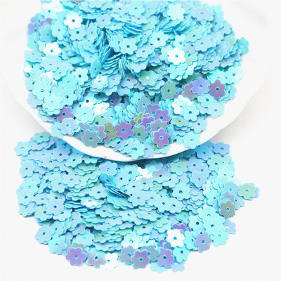 6 mm Plakani plūmju ziedi, sequins, pailletes, šūšana, mirdzoši, vizuļi, šūšanas piederumi.