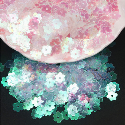 6 mm Plakani plūmju ziedi, sequins, pailletes, šūšana, mirdzoši, vizuļi, šūšanas piederumi.