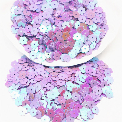 6 mm Plakani plūmju ziedi, sequins, pailletes, šūšana, mirdzoši, vizuļi, šūšanas piederumi.
