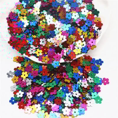 6 mm Plakani plūmju ziedi, sequins, pailletes, šūšana, mirdzoši, vizuļi, šūšanas piederumi.