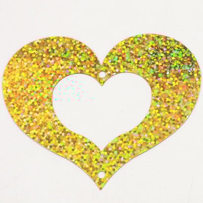 20gab 80*53mm lāzera caurdurti mīloši sirds vizuļi PVC 1 caurumu pailletes DIY kāzu ballīšu šūšanas amatniecības Lentejuelas aksesuāri