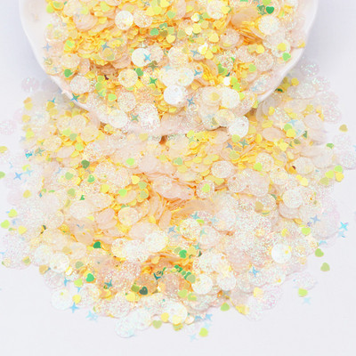 Jaukti mirdzoši caurspīdīgi vizuļi, plakani, apaļi, vaļīgi vizuļi, pailletes, šūšana, kāzu amatniecība, nagu māksla, naktskluba kleita, aksesuārs 10g