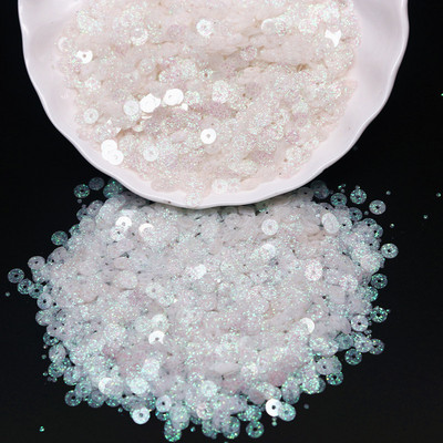 Jaukti mirdzoši caurspīdīgi vizuļi, plakani, apaļi, vaļīgi vizuļi, pailletes, šūšana, kāzu amatniecība, nagu māksla, naktskluba kleita, aksesuārs 10g