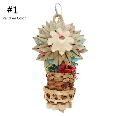 : Paukščių narvelio žaislas papūgoms Natūralių augalų paukščių krūminis Patikimas kramtomas žolės įkandimas Spalvingas papūgos žaislas paukščių smulkintuvui